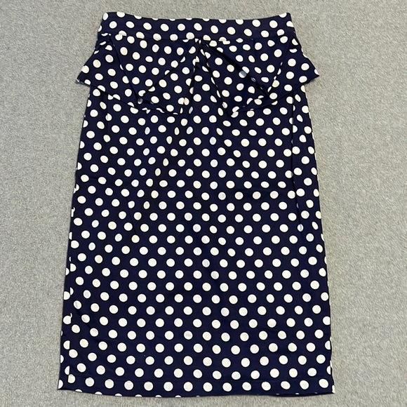 Grace Karin Women’s Navy Polka Dot Pencil Skirt Flared Waist - Picture 1 of 3